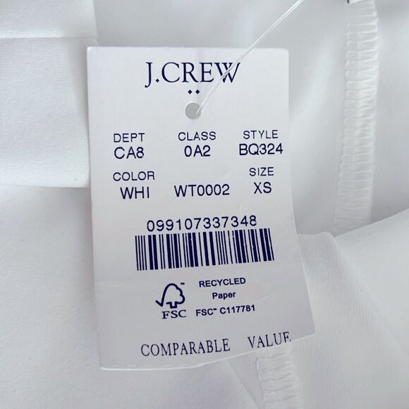 J Crew Factory Active Skort with Scalloped Hem Size XS in White NWT - Picture 6 of 8